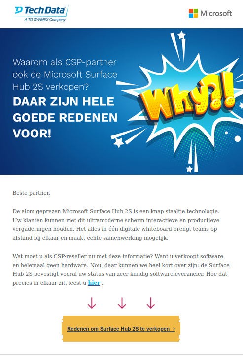 Surface Hub 2 mailing